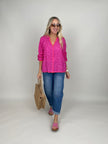 Bluse Leo Muster in Pink