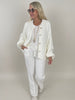 Cardigan Goldknöpfe in Offwhite Artikel 6260