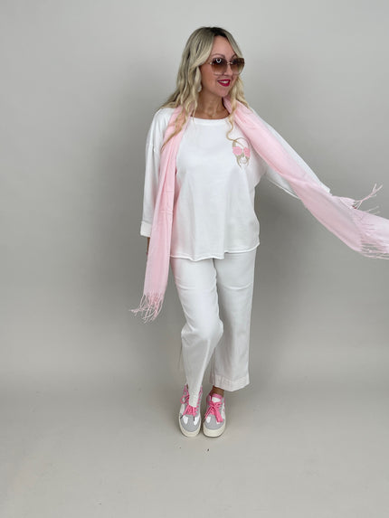 Sweatshirt Totenkopf in Weiß Art. 6858