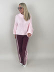 Pullover Grobstrick Uni in Rosa Artikel 6257