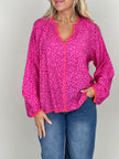 Bluse Leo Muster in Pink