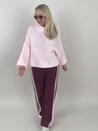 Pullover Grobstrick Uni in Rosa Artikel 6257