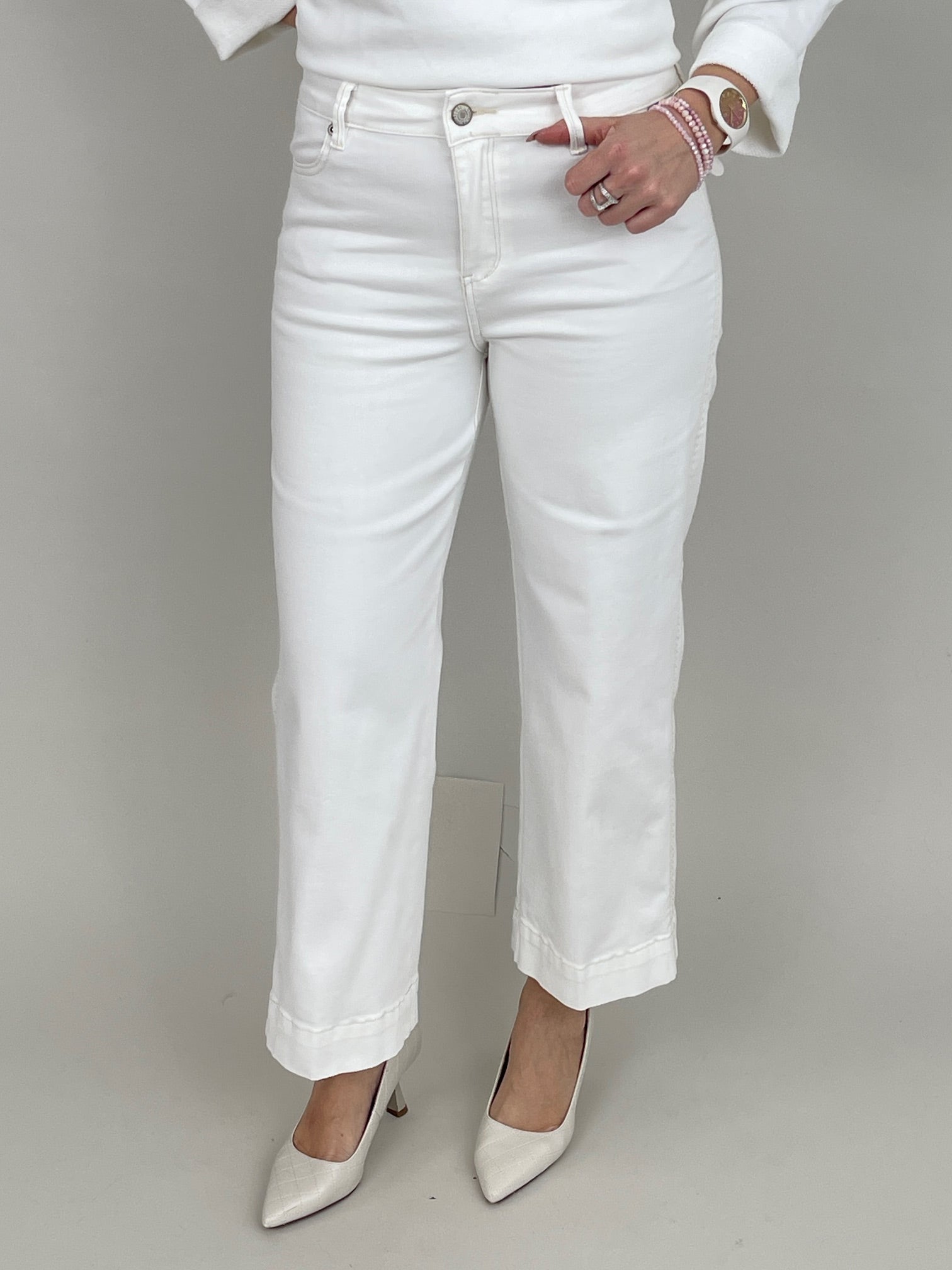 Jeans 7/8 Offwhite