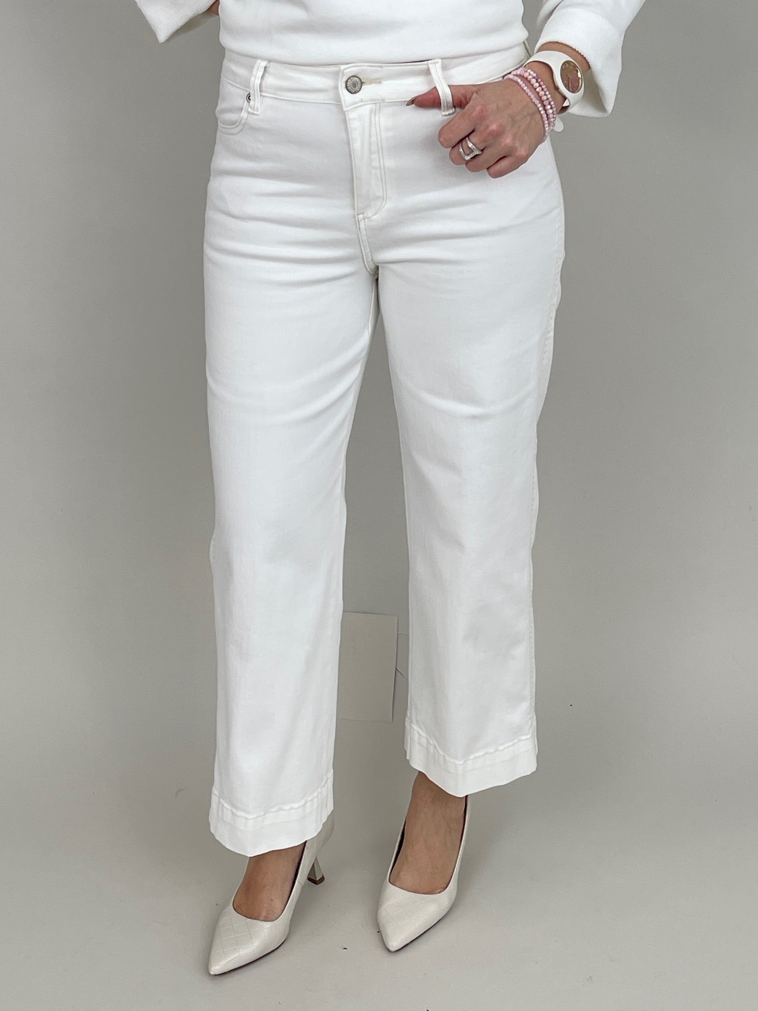 Jeans 7/8 Offwhite