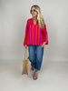 Bluse Streifen Muster in Pink/Orange