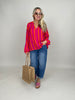 Bluse Streifen Muster in Pink/Orange