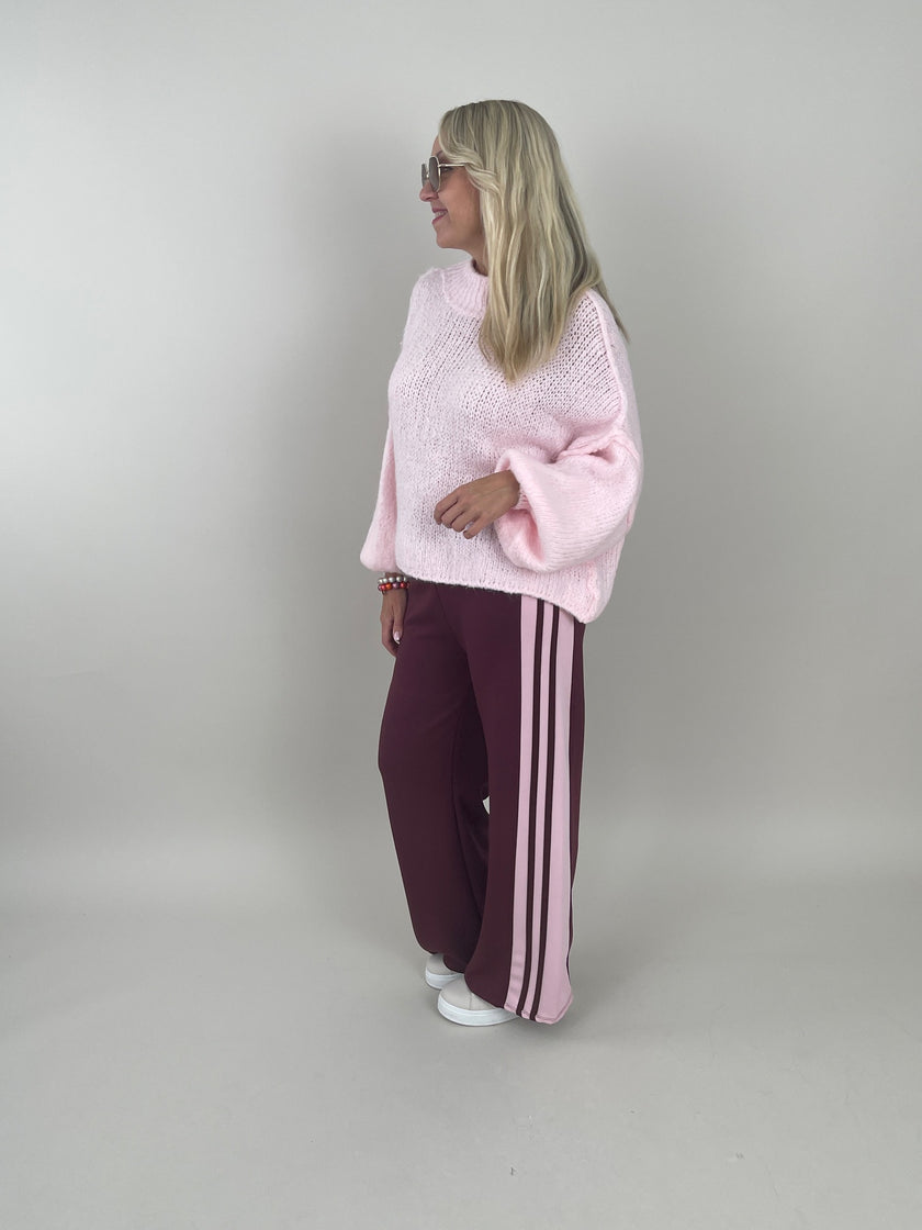 Marlene Hose mit Streifen in Pflaume Artikel 6261