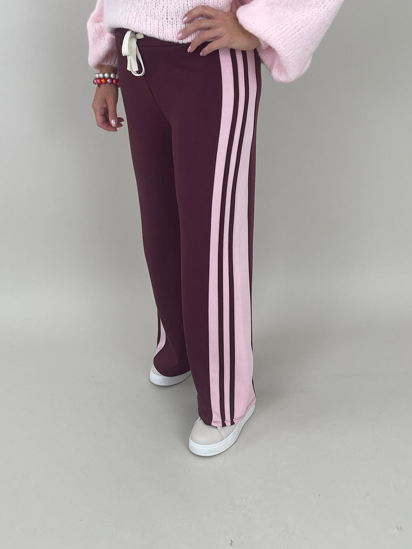 Marlene Hose mit Streifen in Pflaume Artikel 6261