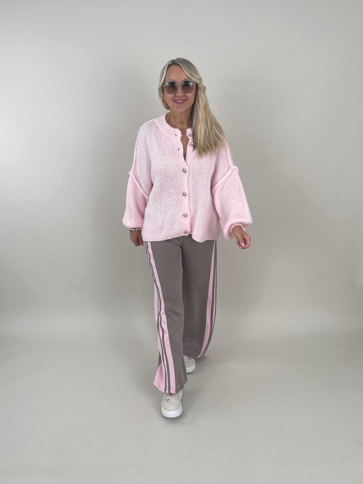 Cardigan Goldknöpfe in Rosa Artikel 6259