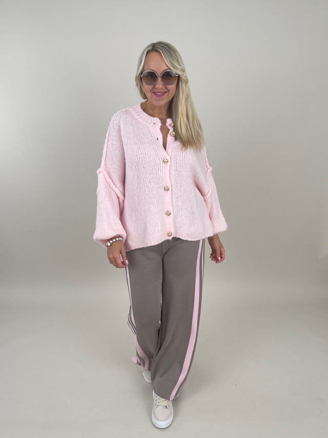 Cardigan Goldknöpfe in Rosa Artikel 6259