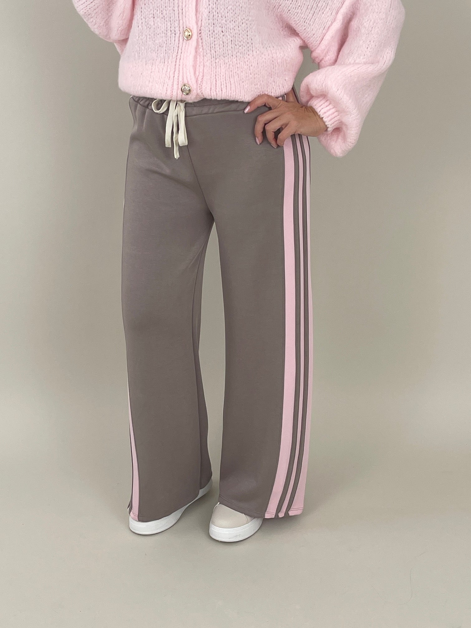 Marlene Hose mit Streifen in Taupe Artikel 6262