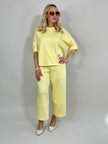 Sweatshirt Halbarm in Gelb Artikel 5855