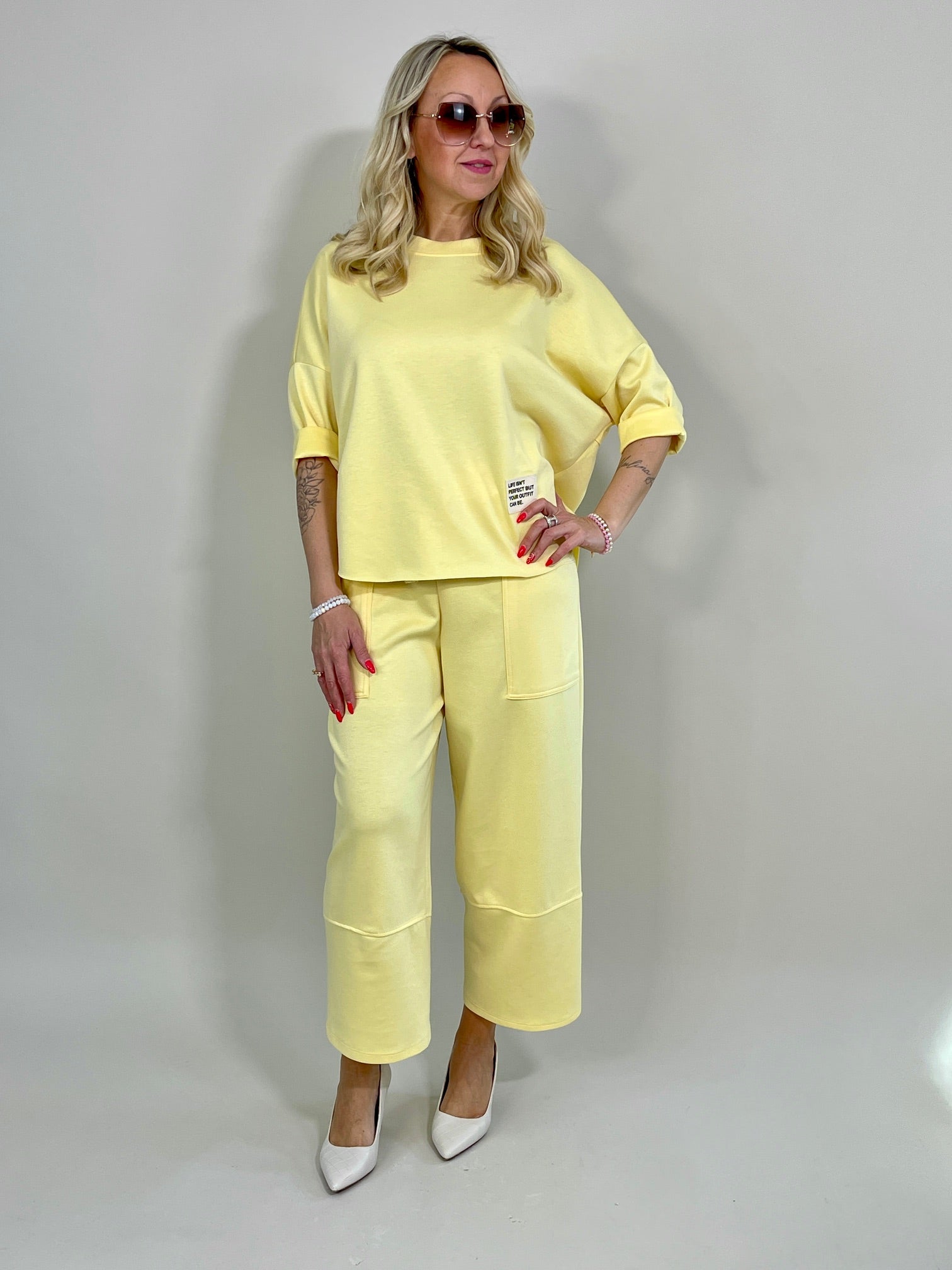 Sweatshirt Halbarm in Gelb Artikel 5855