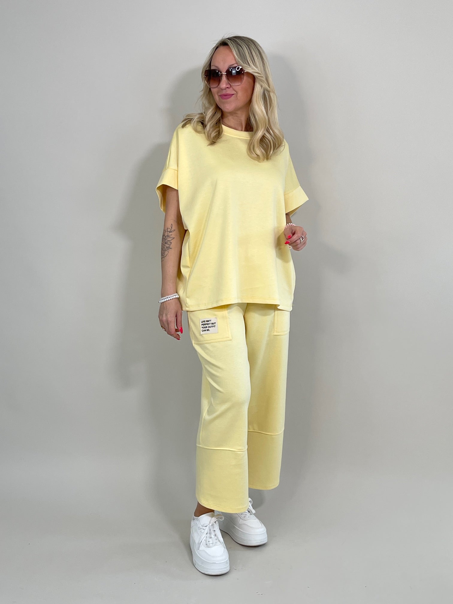 Sweatshirt kurzarm in Gelb Artikel 5854