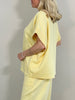 Sweatshirt kurzarm in Gelb Artikel 5854