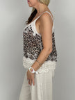 Top Boho im Leo-Muster