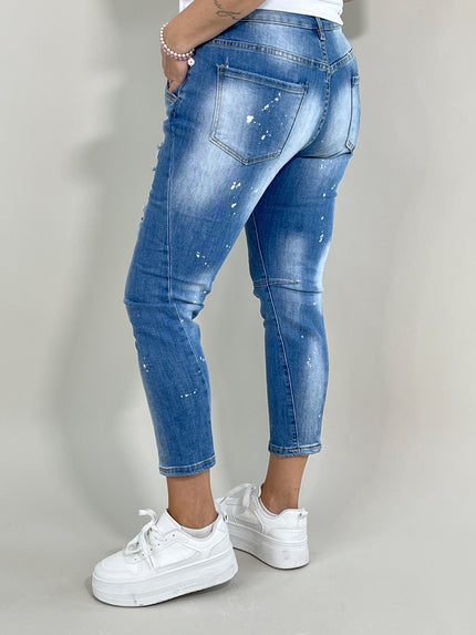 Jeans 7/8 Destroyed in Blau Artikel 5841