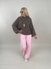 Pullover Grobstrick Uni in Braun Artikel 6256