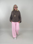 Pullover Grobstrick Uni in Braun Artikel 6256