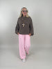 Pullover Grobstrick Uni in Braun Artikel 6256