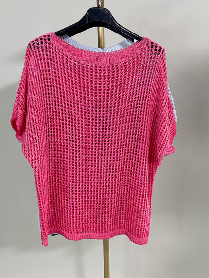 Pullover Kurz Lochmuster versch. Farben Artikel 5848