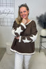 Sweatshirt Sterne-Details in Mokka