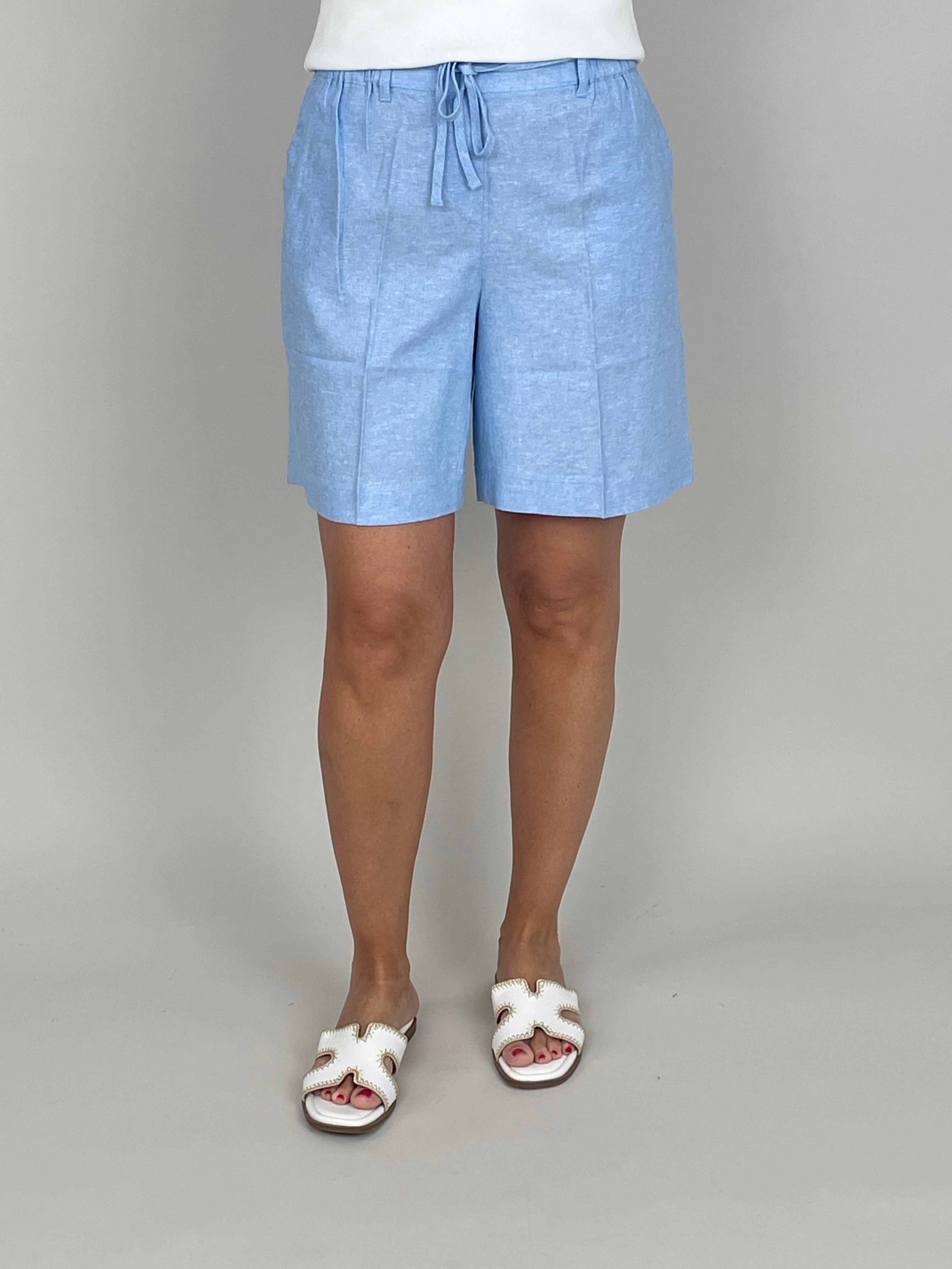Shorts Leinen in Hellblau