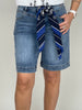 Jeans-Shorts mit Tuch