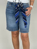 Jeans-Shorts mit Tuch
