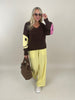 Pullover Grobstrick Smiley in Mokka Artikel 6247