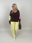 Pullover Grobstrick Smiley in Mokka Artikel 6247