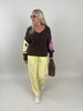 Pullover Grobstrick Smiley in Mokka Artikel 6247