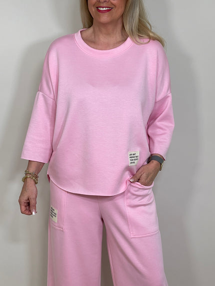Sweatshirt Halbarm in Rosa Artikel 5863