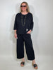 Sweatshirt Halbarm in Schwarz Artikel 5862