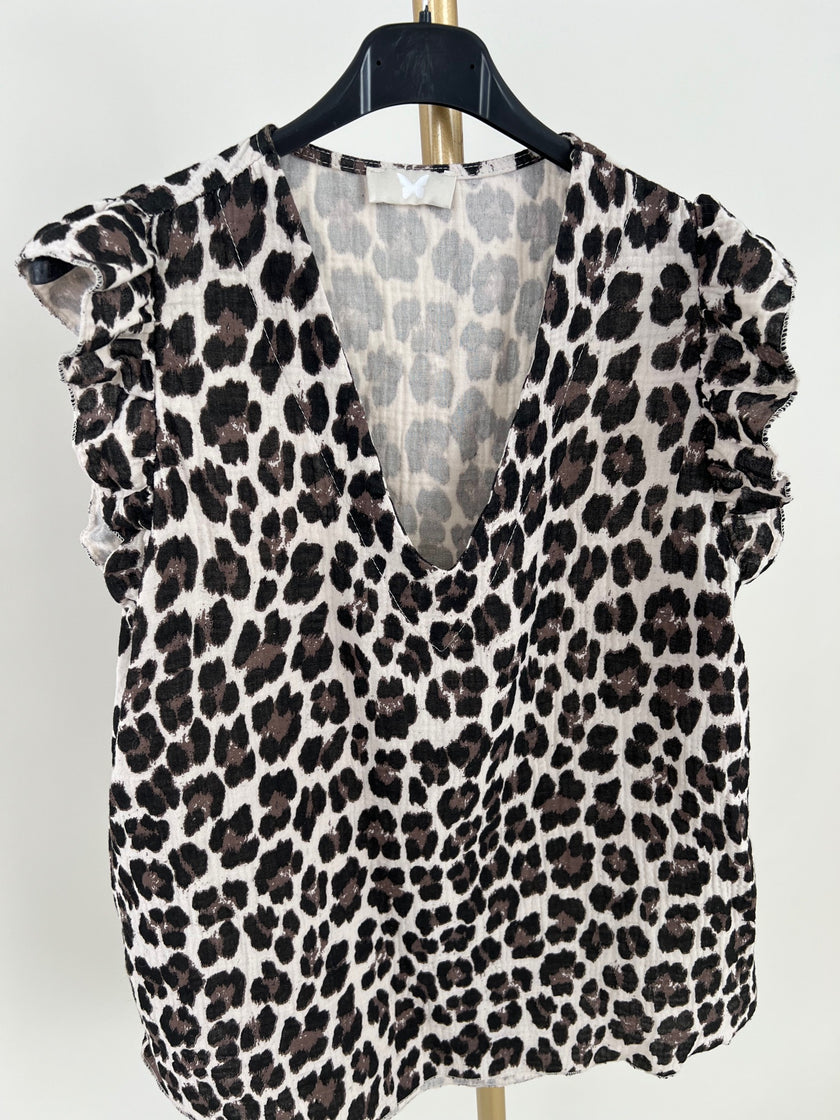 Top Musselin Leoprint in verschiedenen Farben Artikel 5006