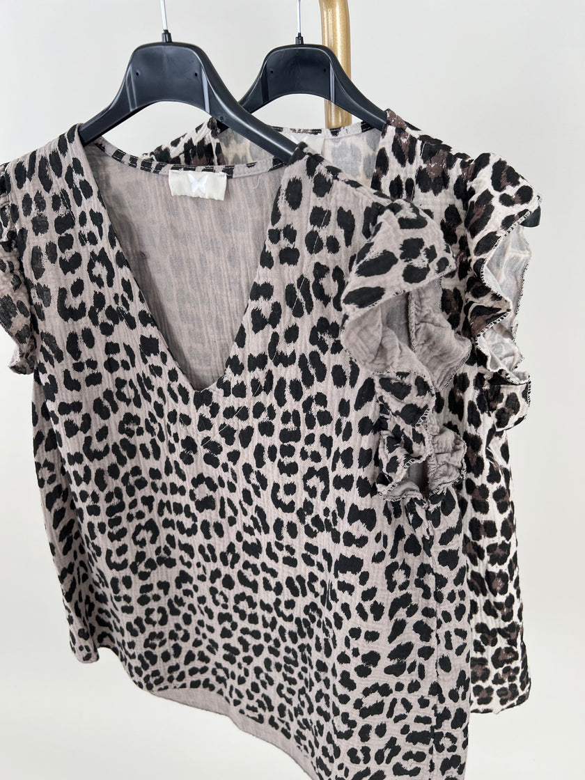 Top Musselin Leoprint in verschiedenen Farben Artikel 5006