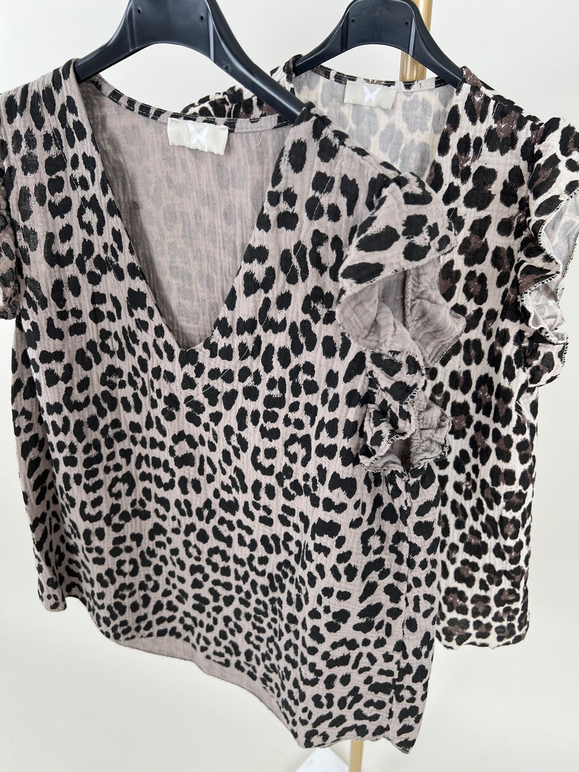 Top Musselin Leoprint in verschiedenen Farben Artikel 5006