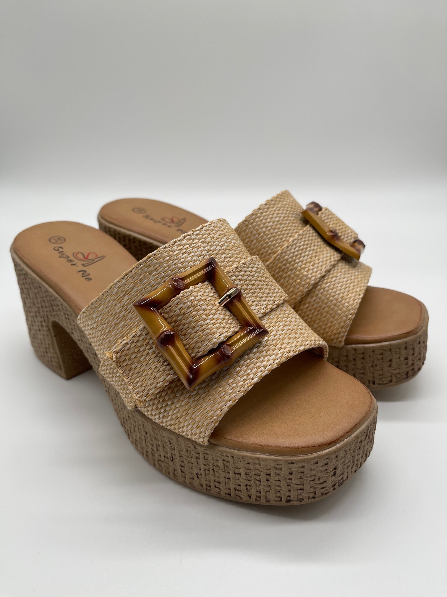Plateau Pantolette in Beige Artikel 5870