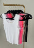 Top mit Spitze in versch. Farben