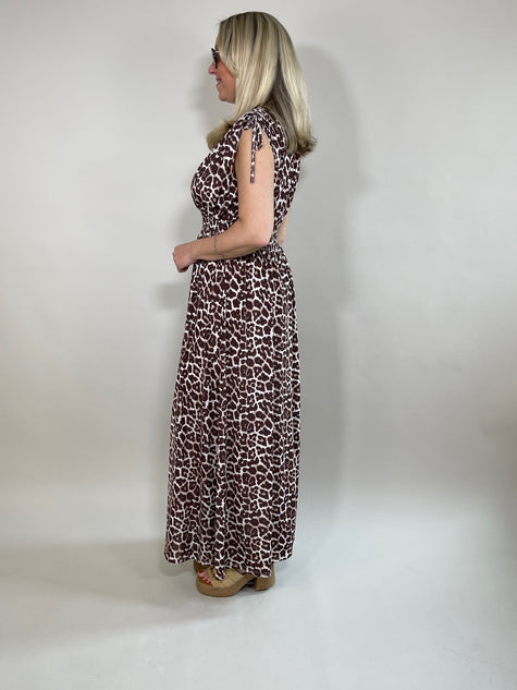 Kleid Kofferstoff Leo in Braun/Beige Artikel 5886
