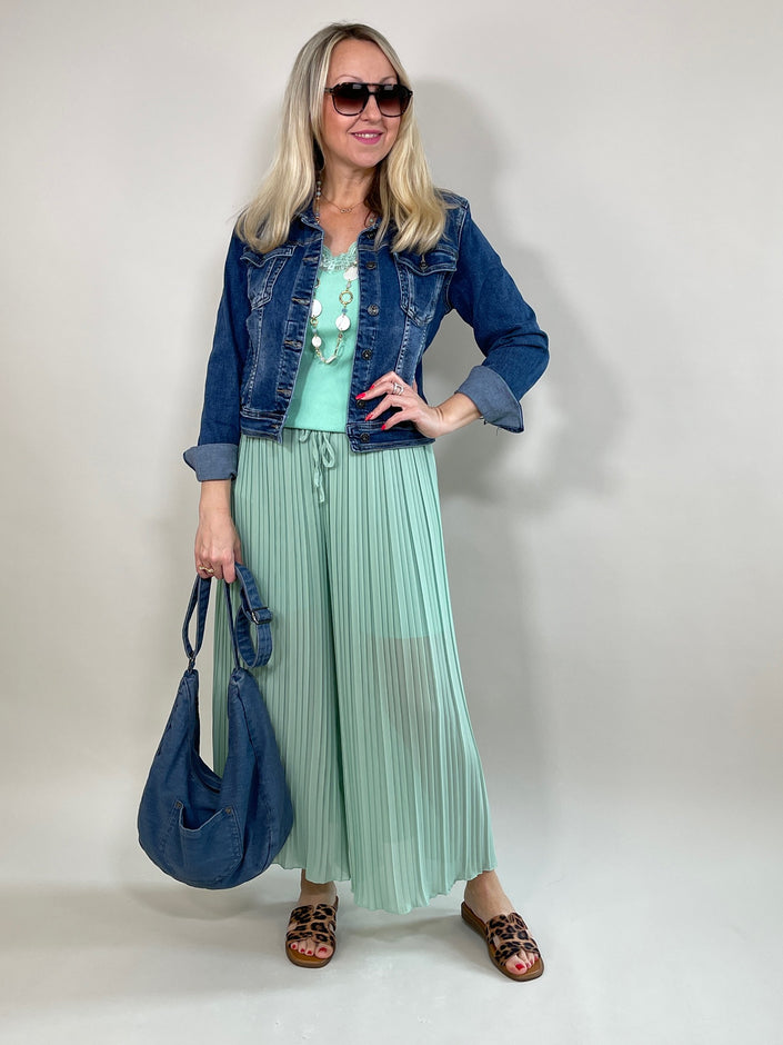 Plissee Hose Uni in versch. Farben Artikel 5858