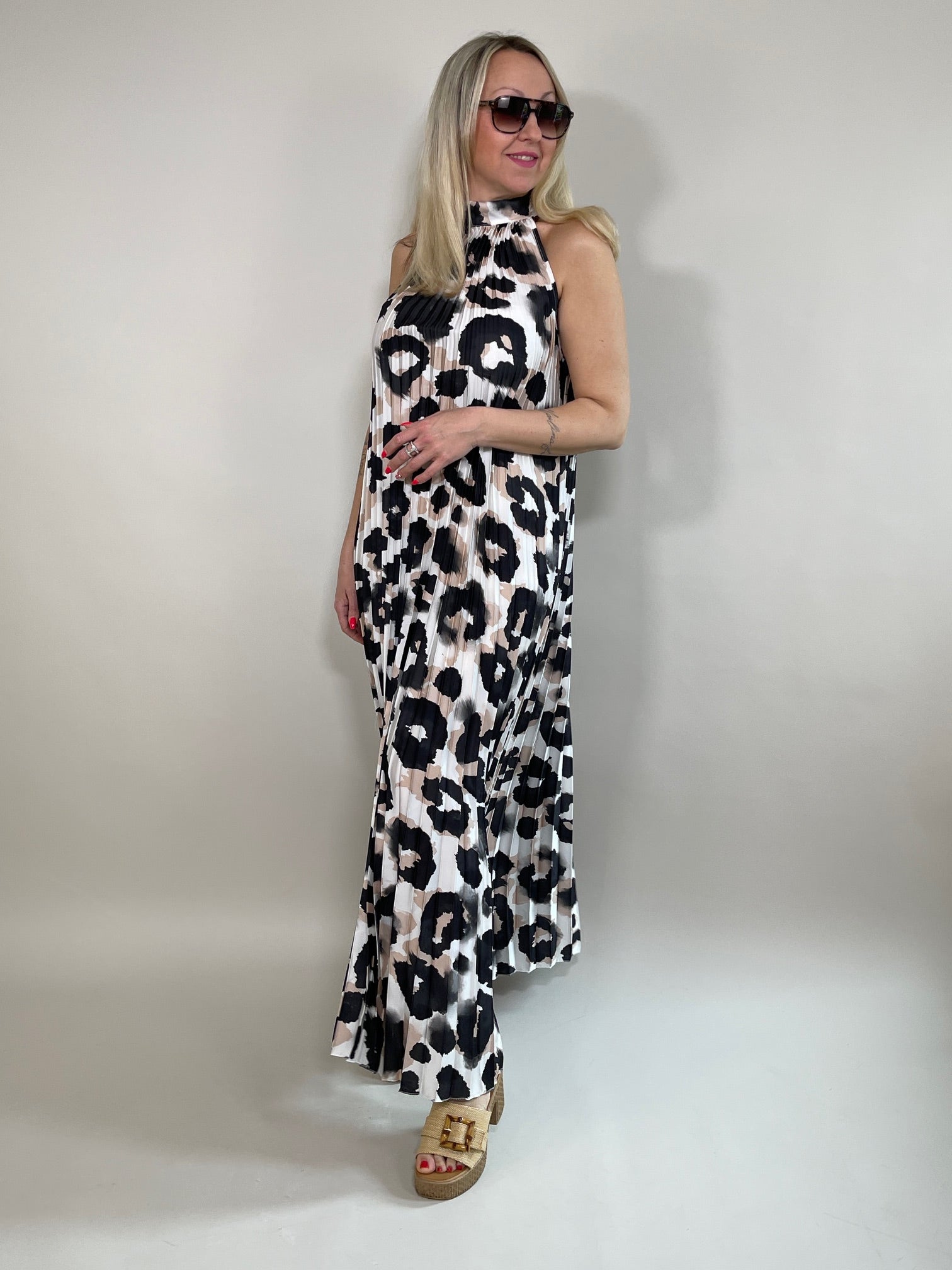 Neckholderkleid Plissee Leo Artikel 5885