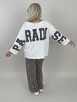 Sweatshirt mit Schriftzug im Rücken in Weiß Artikel 6273