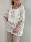 Pullover Lochmuster mit Brusttasche versch. Farben Artikel 5857