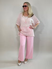 Pullover Lochmuster mit Brusttasche versch. Farben Artikel 5857