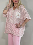 Pullover Lochmuster mit Brusttasche versch. Farben Artikel 5857