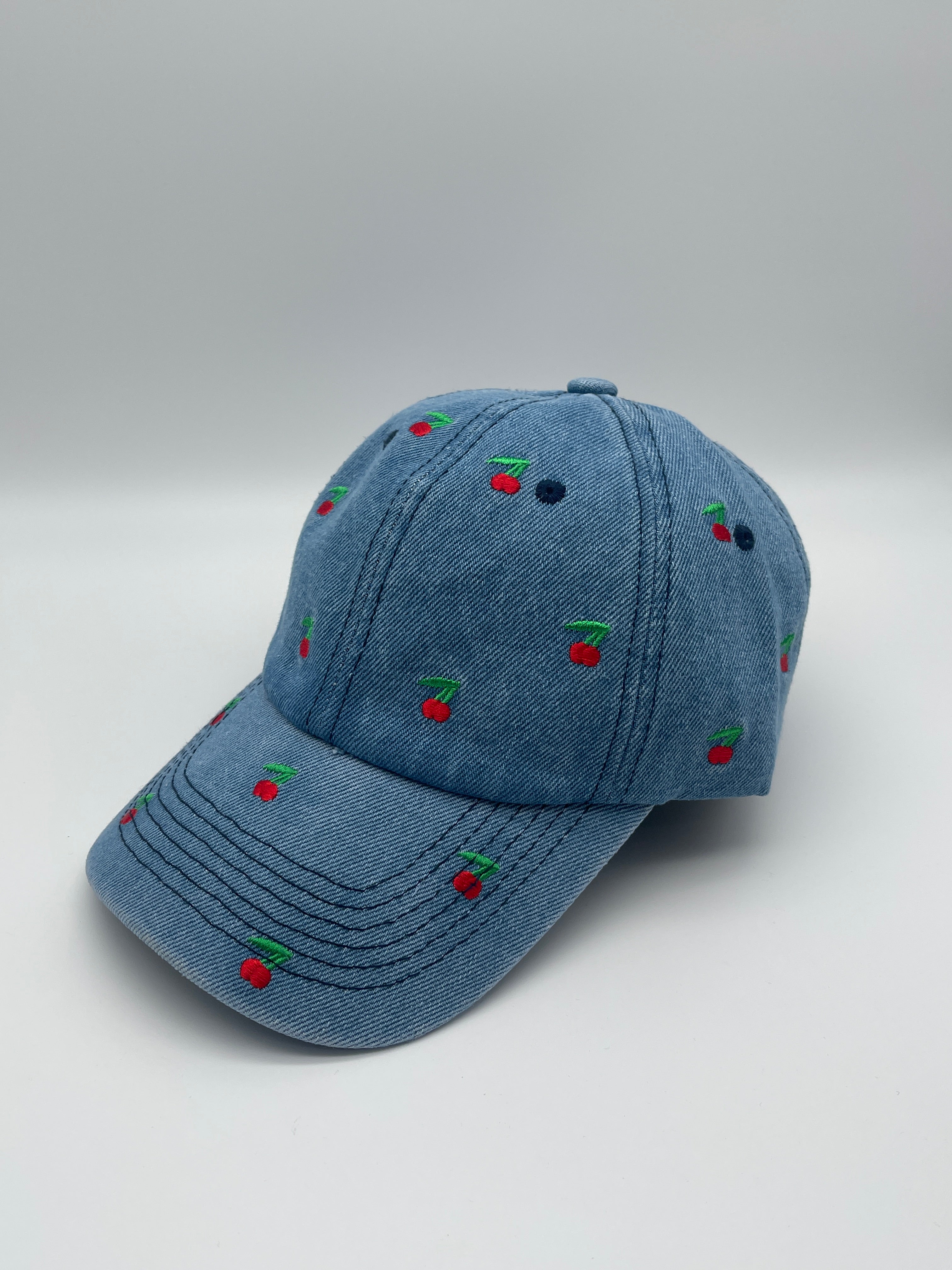 Basecap Denim mit Kirschen
