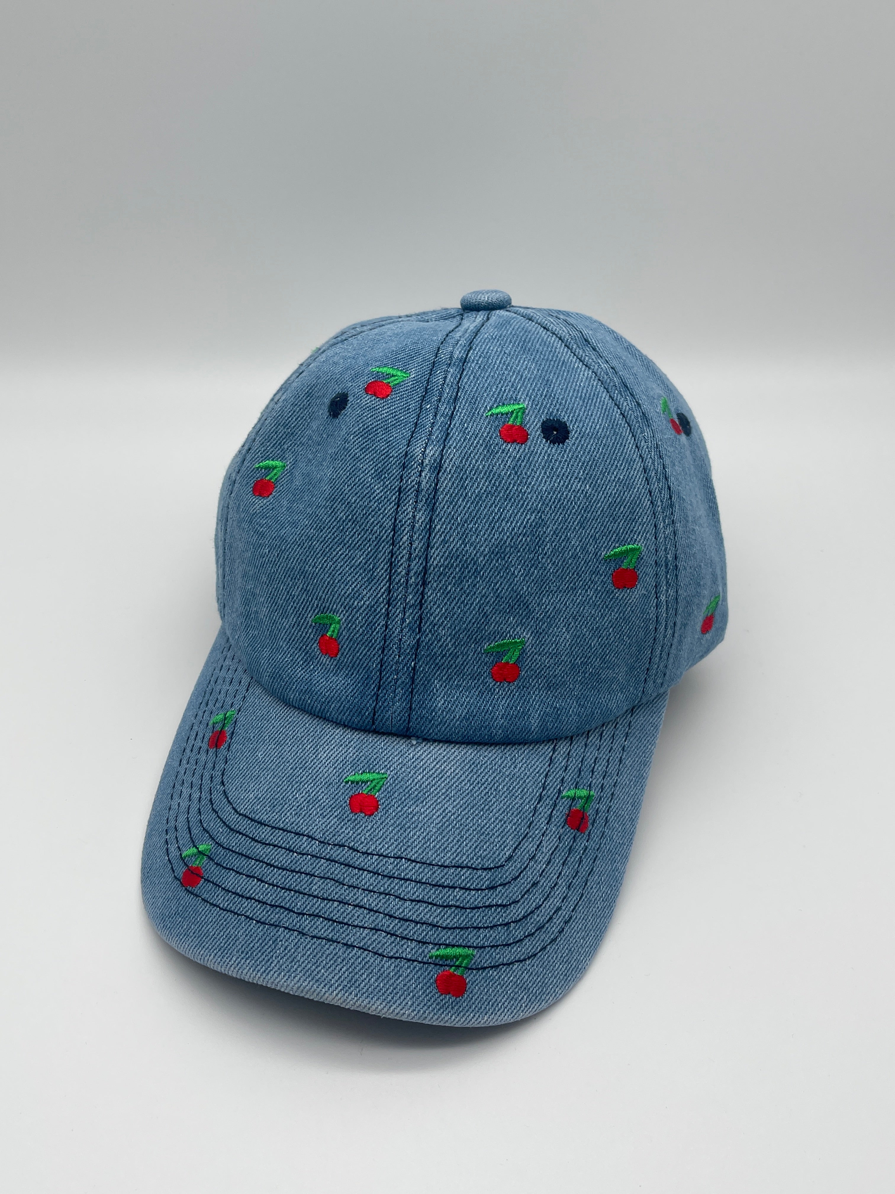 Basecap Denim mit Kirschen