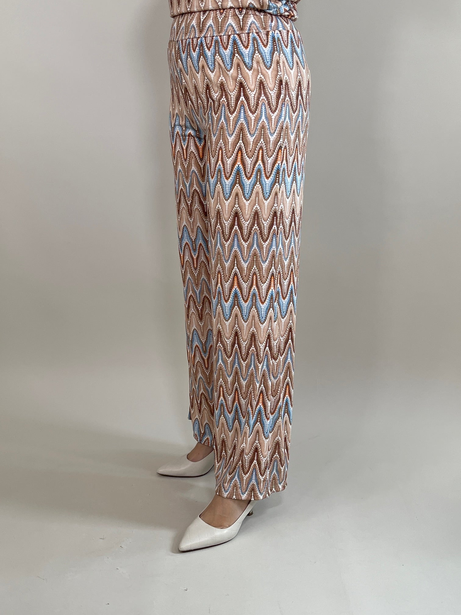 Marlene Hose ZickZack in Beige/Blau Artikel 5875