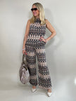 Marlene Hose ZickZack in Beige/Schwarz Artikel 5874